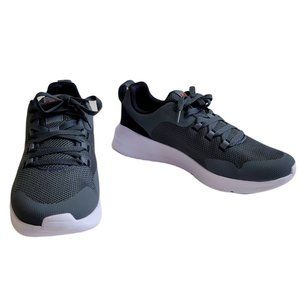 Under Armour Gray Essential Sports Style Shoe with Red Logo Men's Sizes